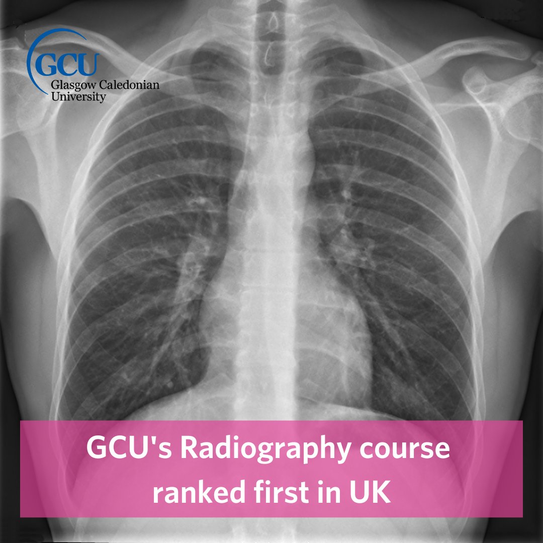 📣 GCU's Radiography course has been ranked first in the UK in The Times and Sunday Times Good University Guide. This is a fantastic result and compliments our quality teaching and high student completion and graduate outcome rates. 👏 📲 gcu.ac.uk/aboutgcu/unive… #WeAreGCU