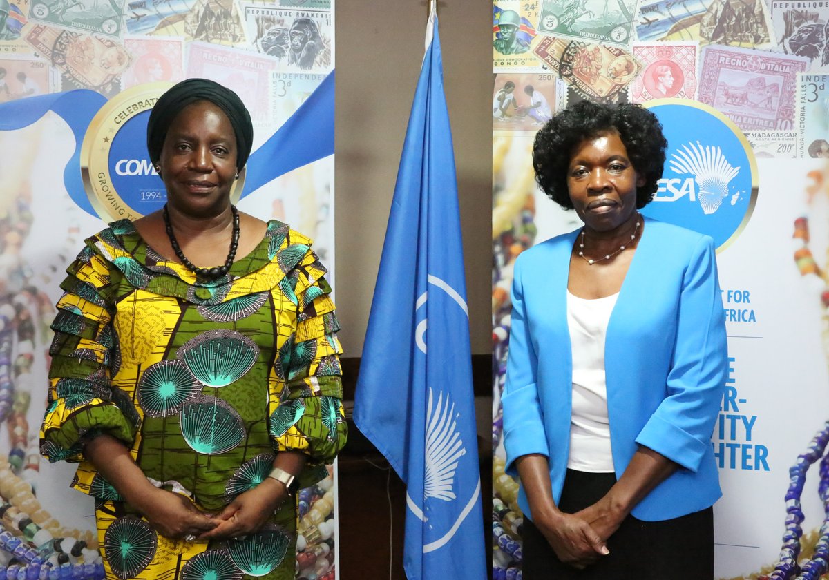ChilesheKCOMESA's tweet photo. We have held discussions with the new #UnitedNations Resident Coordinator for Zambia Ms Beatrice Muntali (in blue) on continued collaboration in agriculture, market integration, gender, early warning system and immigration. #Growingtogetherforprosperity https://t.co/mEeraMKciU