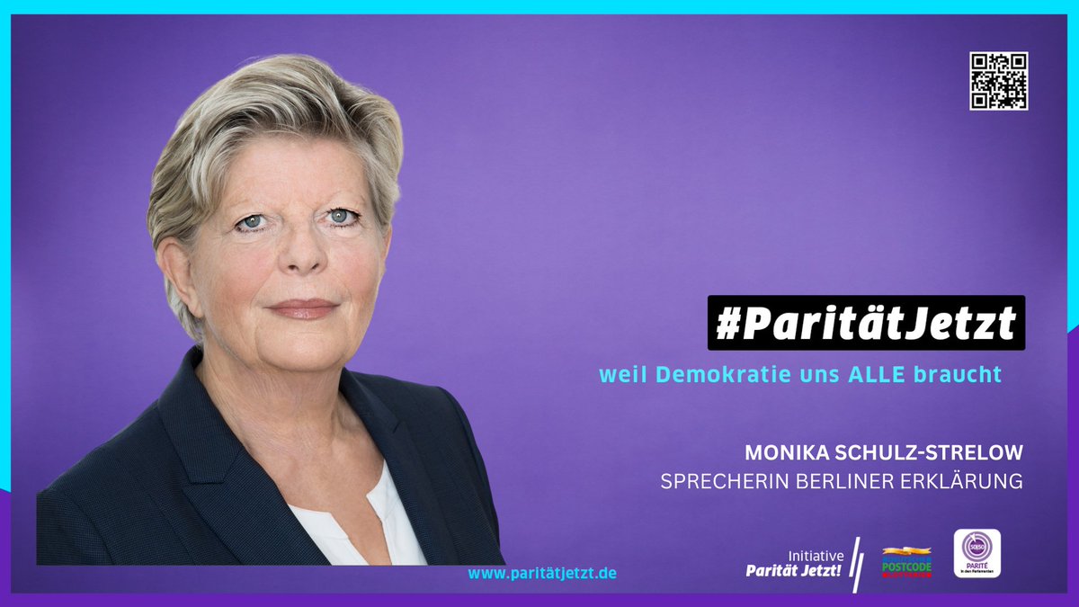 Die Zeit für Parität ist JETZT! #ParitätJetzt
Schicken Sie HEUTE um 5vor12 Uhr Ihrer/Ihrem Bundestagsabgeordneten über den Mail-Generator auf paritaetjetzt.de ein vorformuliertes Schreiben (gerne auch mit Ihren Worten ergänzt)