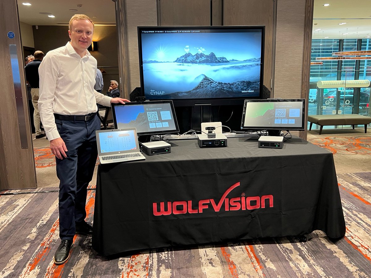 Super excited to be in #Dublin today on @av_collective1  Roadshow 2022. Another fantastic opportunity to check out WolfVision solutions with @jonpowen and @Jake_Bussell. wolfvision.com #meetingrooms #webconferencing #BYOD #hybridworking #remoteteams #avcollective #ITRTG