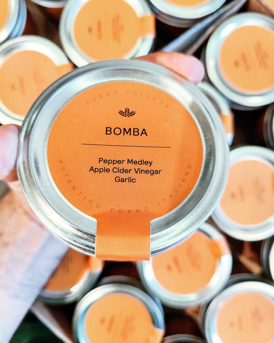 fornocultura's tweet image. Our BOMBA Spicy Italian spread! We&apos;re fully stocked #bombacalabrese #peperoncini #friggitello #fornocultura #teamsavoury Fully stocked + Available at all FC locations.