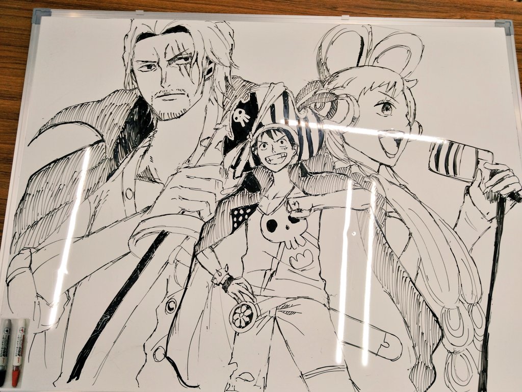 模写だけどホワイトボードに描いたよ〜 