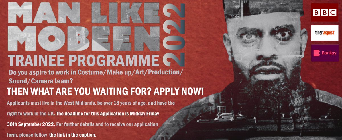 Applications for the 2022 Man Like Mobeen Trainee Programme are now open. Applications close 30th September. Follow link to apply: forms.office.com/r/wHCe48uepv