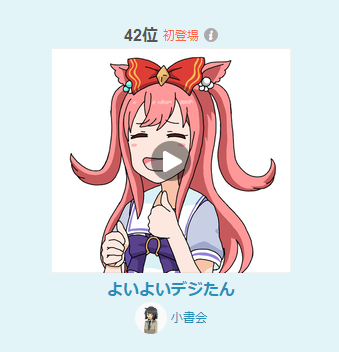 うごイラランキングに載ったぞ!!  