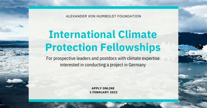 You are an expert on the scientific, engineering, legal, economic, health or social aspects of #ClimateChange? With this #Fellowship you can carry out a one-year project in Germany and #ACT4SDGs! 

#GlobalGoals #FliptheScript #SDGoals #SDGWeek #ICPFellows humboldt-foundation.de/en/apply/spons…