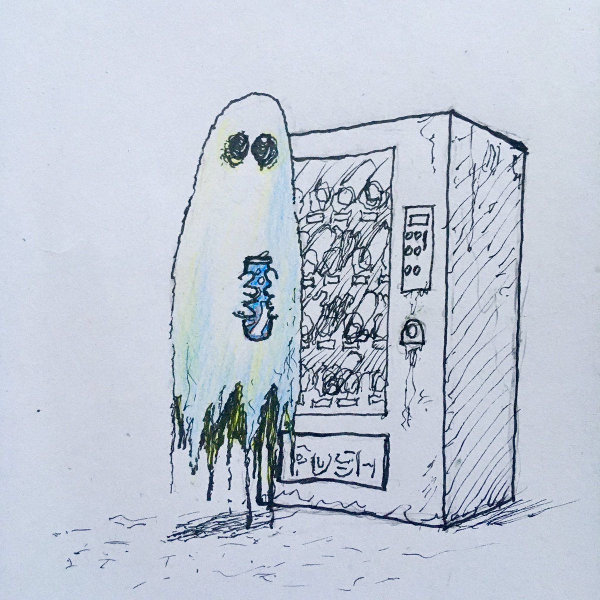 Comvegse's tweet photo. Une canette qui vol !
#dessin #ghost #halloween #drawing #surnatural #paranormal https://t.co/FBVgMEacvG
