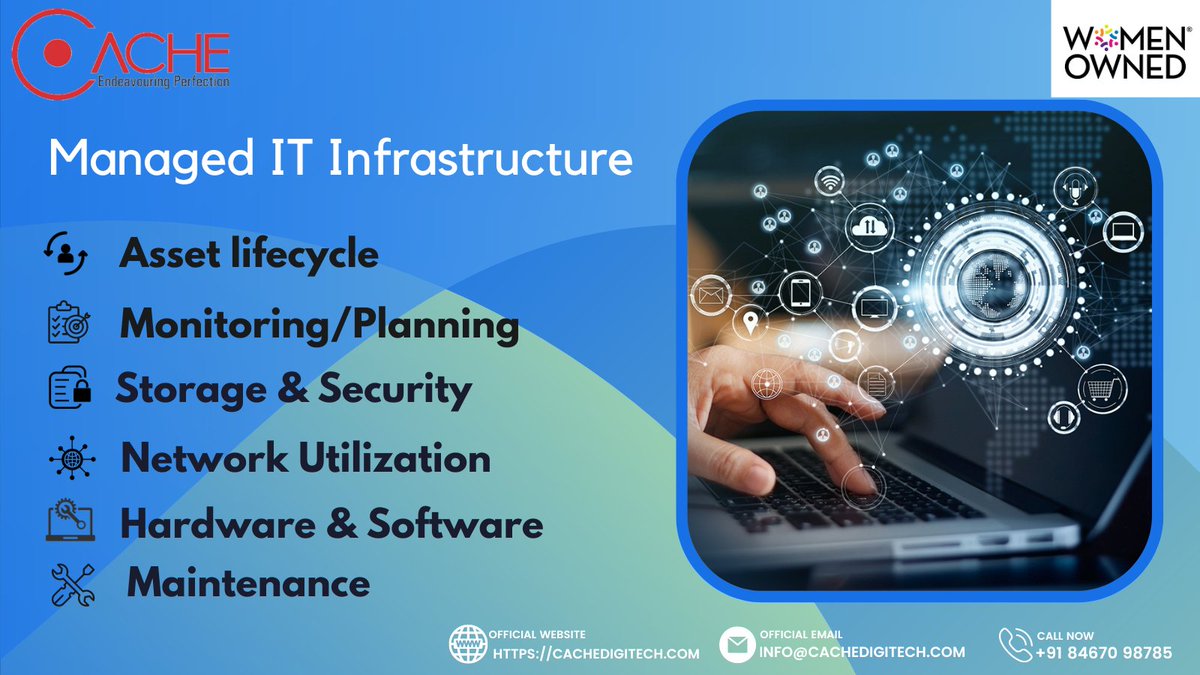 digitech_cache's tweet photo. Cache Digitech #Managed #IT #Services manages your operations to enhance Infra by effortlesly managing IT to accelerate growth.
Contact now with your requirements
 #Itinfrastructure #manageditinfrastructure  #technology #informationtechnology #cachedigitech #cachetechnologies https://t.co/X779oZZl5Z