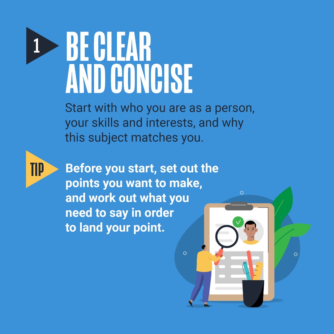 ucas_online's tweet photo. 3 Ways to make your personal statement stand out from the crowd โจ
For more tips on how to smash your personal statement ๐ https://t.co/sCM8oS6PAx
#PersonalStatementWeek https://t.co/7V1Mxa4Vsz