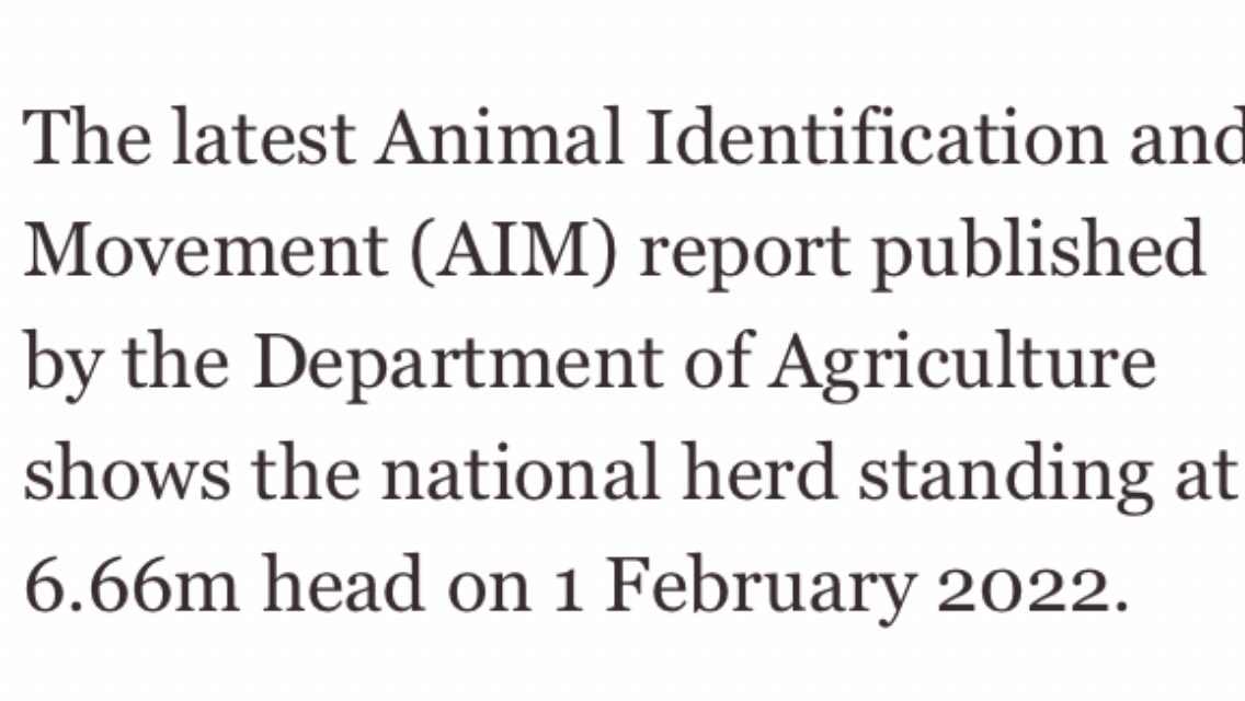 Joe Healy (@joehealyfarmer) on Twitter photo <a href="/JamieRohu/">Jamie Rohu 🌍</a> <a href="/think_or_swim/">John Gibbons 🇵🇸</a> Animal intensification you say? Here are the real facts. Cattle numbers in Ireland 1973- 7.1m hd. 1982 -6.7m. 1992 -6.95m 2002- 6.33m. 2012-6.66m And attached you will see latest figures from Dept showing 2022 at 6.66m hd. Hardly intensification. Stick to the facts please <a href="/JamieRohu/">Jamie Rohu 🌍</a> <a href="/think_or_swim/">John Gibbons 🇵🇸</a> Animal intensification you say? Here are the real facts. Cattle numbers in Ireland 1973- 7.1m hd. 1982 -6.7m. 1992 -6.95m 2002- 6.33m. 2012-6.66m And attached you will see latest figures from Dept showing 2022 at 6.66m hd. Hardly intensification. Stick to the facts please