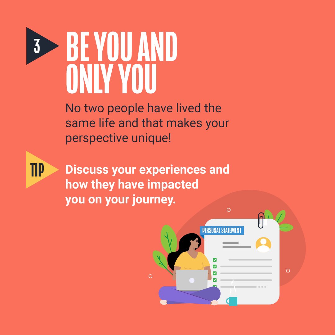 ucas_online's tweet photo. 3 Ways to make your personal statement stand out from the crowd โจ
For more tips on how to smash your personal statement ๐ https://t.co/sCM8oS6PAx
#PersonalStatementWeek https://t.co/7V1Mxa4Vsz
