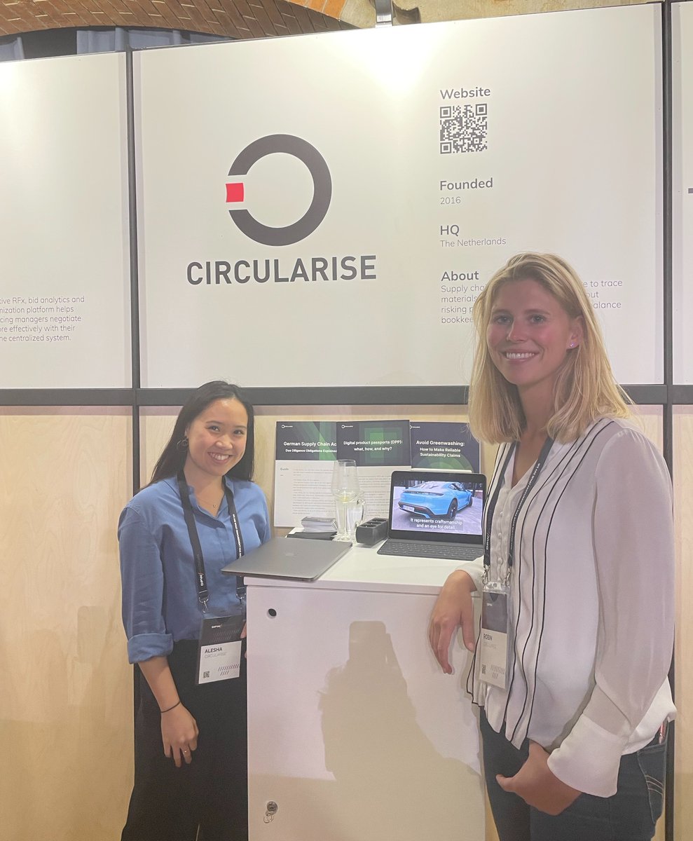 circularise's tweet image. We are at DPW Amsterdam today! 🚀

Come visit our booth to talk about supply chain traceability and meet our new team members Alesha and Robin 🌟

See you there! 

#DPWConference #digitalprocurement #supplychaintraceability #blockchain #circulareconomy