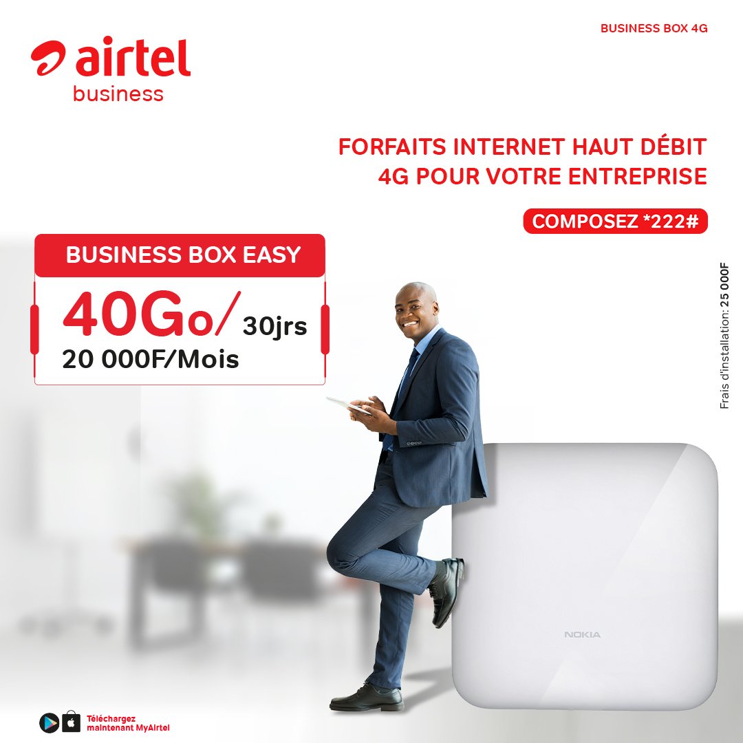 Airtel_GA's tweet photo. Que vous souhaitiez une connexion fiable pour vos bureaux, pour un séminaire ou pour une conférence de presse.
Nous avons conçu pour vous des offres sur mesure qui collent à votre besoin et à votre budget.
#AirtelGabon
#BOXBusiness https://t.co/zXRwdX6PKq