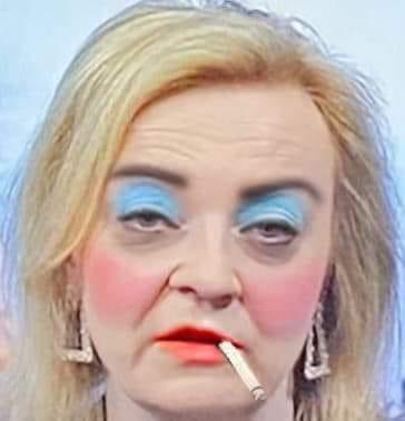 markguccimcghee's tweet photo. We get rid of one clown and get lumbered with an apprentice clown that struggles with the makeup #EnoughIsEnough #TrussOut #ToryCostOfGreedCrisis #trickledowndoesnotwork #ThickLizzy https://t.co/9zsVq82j11