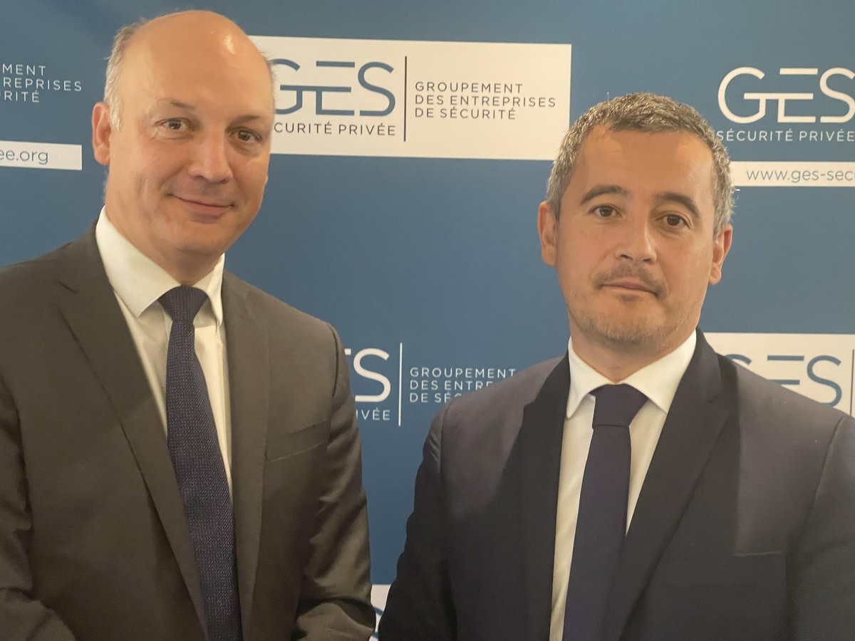 GesPrivee's tweet photo. Ouverture du congrès National de la Sécurité Privée par Gérald Darmanin, Ministre de l'Intérieur et des Outre-mer et Luc Guilmin, Président du GES.
#GESprivee #SecuritePrivee #SecuriteGlobale #MinistreInterieur https://t.co/X010rlMeap