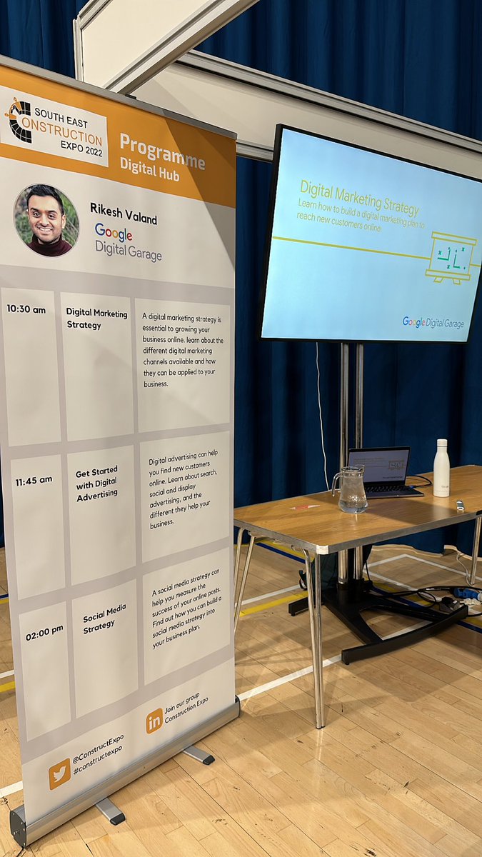 RikeshV20's tweet photo. Talking all things digital today @ConstructExpo on behalf of @GoogleUK #DigitalGarage ๐ป ๐ฑ ๐ฏ
#constructexpo #SECE22 https://t.co/s7bu5IE4dK