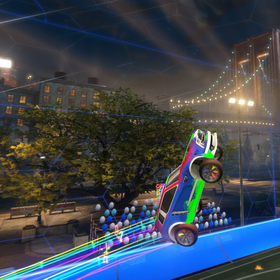 Vhpe_'s tweet photo. vibing in the rainbow car
@RocketLeague
#RLFitCheck #FitCheckContest 
Body - TW Fennec
Decal - Forest Green Smokescreen
Wheels - Love ISLV
Boost - Accelerato
Topper - Tiara: Multichrome
Goal Explosion - Hand Heart
Trail - EL-E-DEE https://t.co/FmH6EaG3lB