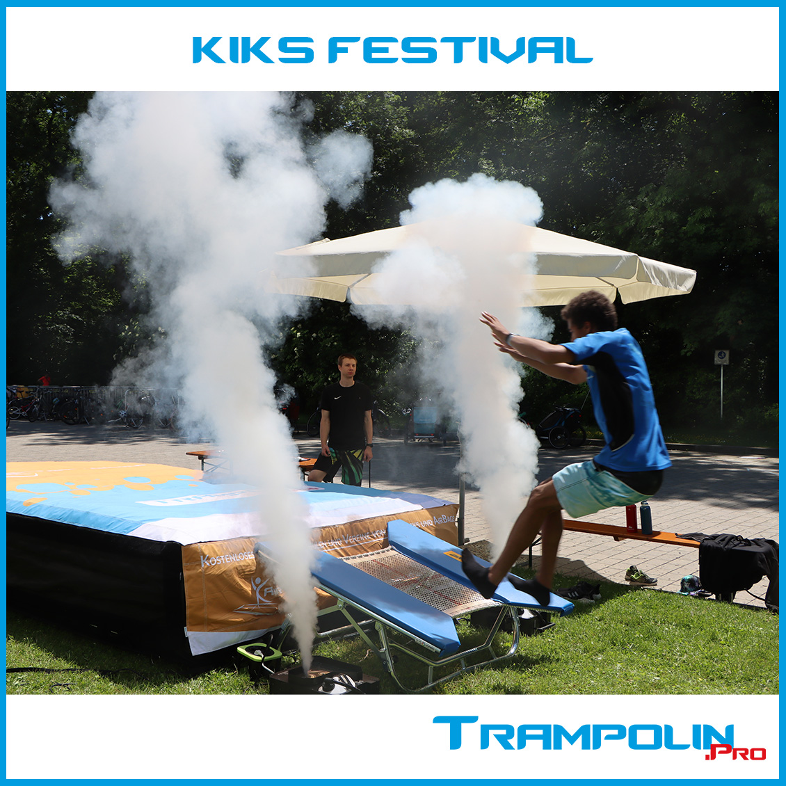 TrampolinPro's tweet photo. Wir sind für euch auch auf Events aktiv! Die Bilder entstanden dieses Jahr beim KIKS Festival. 

Schreibt uns bei Interesse an - wir pimpen eure Veranstaltung oder euer Event auf! Großtrampoline, Minitramps, oder eine TurnArea voller Airtracks - macht euer Event einzigartig! 🤸 https://t.co/wedRzZJgu7