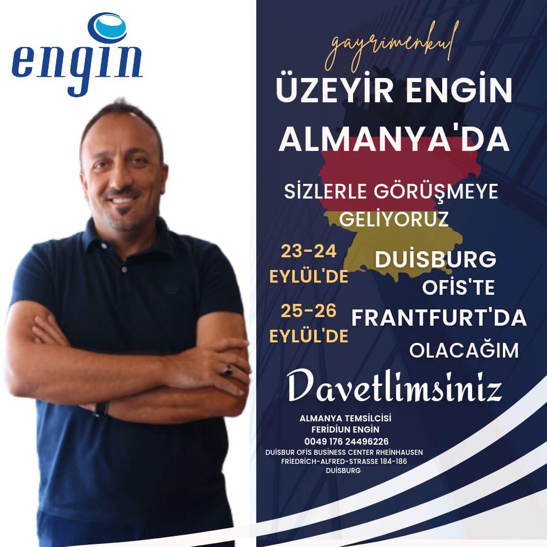 Yarın Almanya’da olacağım…