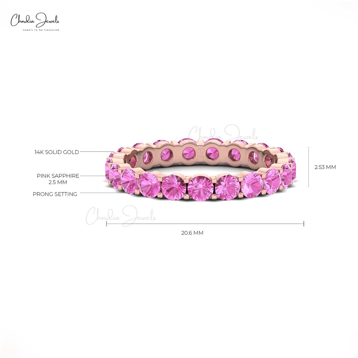 Pink Sapphire Eternity Band | 
#etsy#pinksaphhireeternityband#septemberbirthstone#giftforjewelry etsy.me/3BXMeas