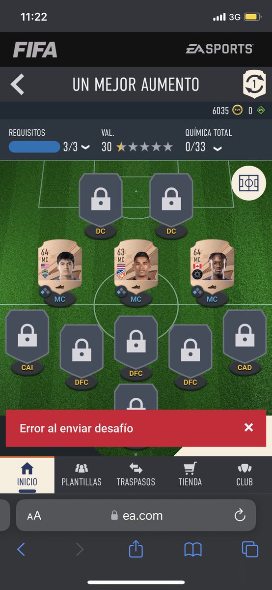 DaviidATM's tweet photo. La web app funciona,pero me sigue dando error al enviar la plantilla… @EASPORTSEsp @toniemcee @DjMaRiiO #FIFA23 #webappfifa23 https://t.co/gm0T155Y3x
