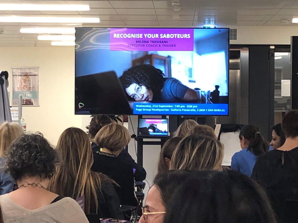 ArkadiaTransla1's tweet photo. Ieri sera la nostra CEO ha partecipato all'evento "Recognise your saboteurs". 
Insieme ad altre donne lavoratrici, si è discusso su come superare il meccanismo psicologico dell'auto-sabotaggio.
Ringraziamo @PWN_Milan per l'invito e PageGroup per l'ospitalità! https://t.co/evUC3laIgf