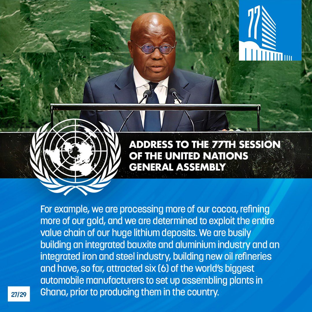 President <a href="/NAkufoAddo/">Nana Akufo-Addo</a>, a reminder that we cannot build this integrated bauxite and aluminium industry on the back of Atewa Forest, as your government is trying to do. We won't allow this to happen! Our Movement will stand strong to protect biodiversity! #UNGA77. #SaveAtewa