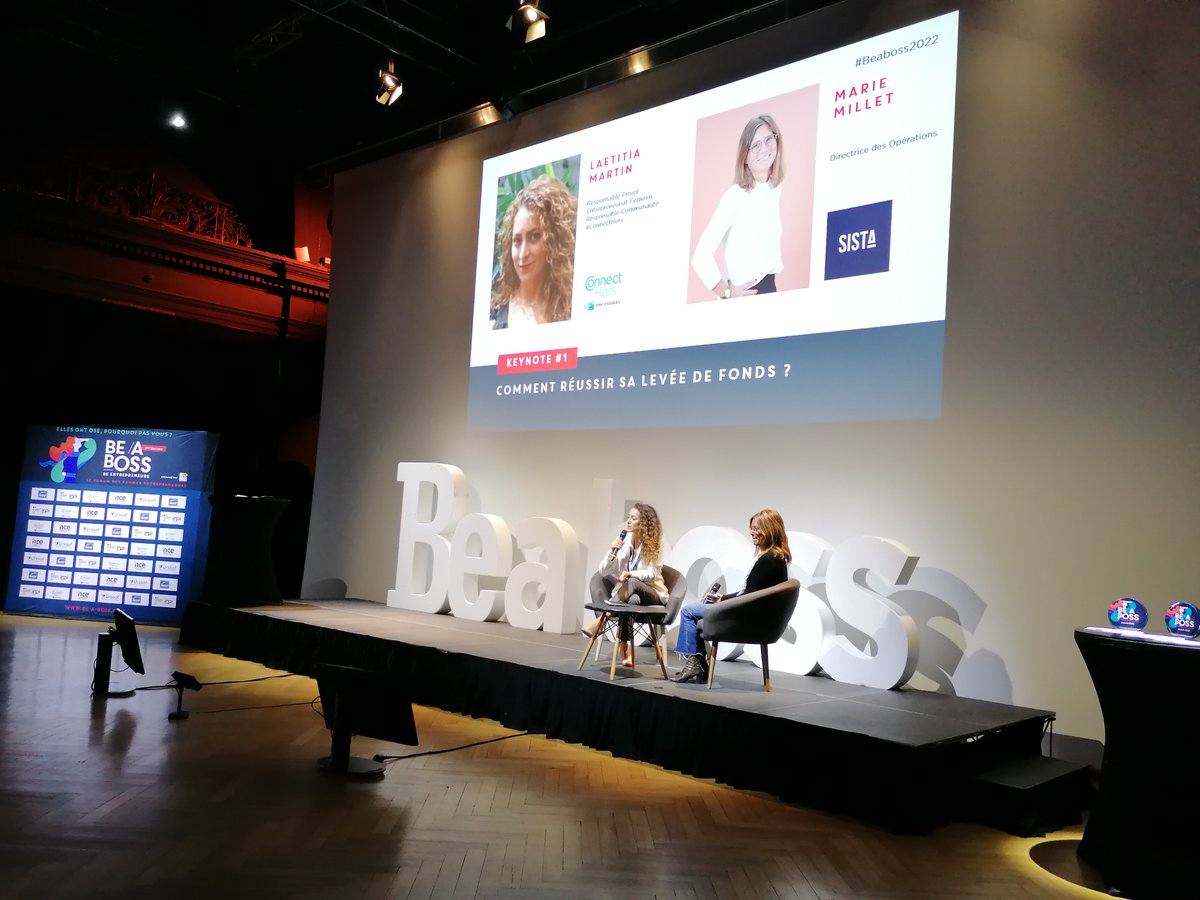 Au tour de <a href="/LaetitiaMartin/">Martin</a>, Responsable de #ConnectHers et de l’Entrepreneuriat féminin de <a href="/BNPParibas/">BNP Paribas Group</a>
 &amp; <a href="/MarieMillet/">Marie Millet</a>, Directrice des Opérations de <a href="/SISTA/">sista</a>, de s’exprimer sur : 

Comment réussir sa levée de fonds ? 

<a href="/Beaboss_mag/">Be a Boss</a>