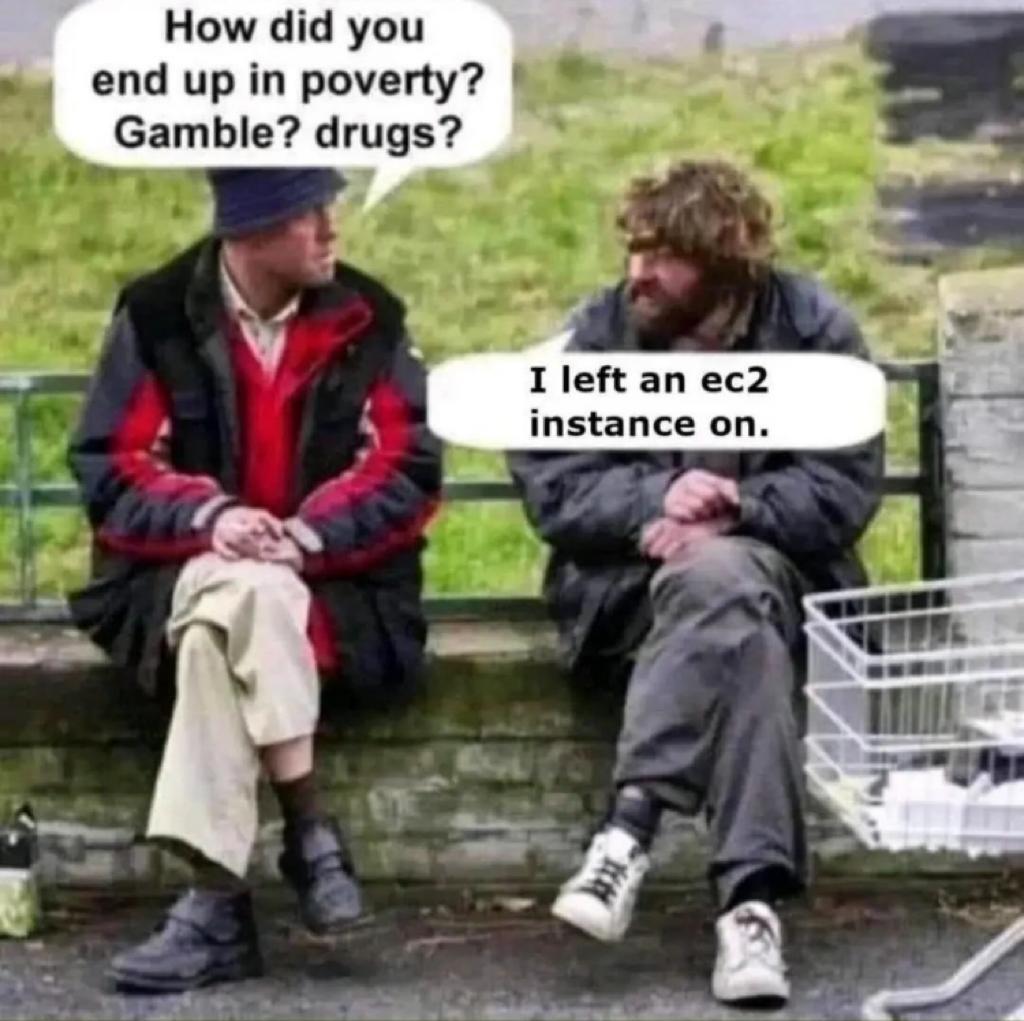 SuyogSays's tweet image. 😂🤣😂

#AWS #Cloud #CloudEngineers #Amazon #EC2 #ITmemes