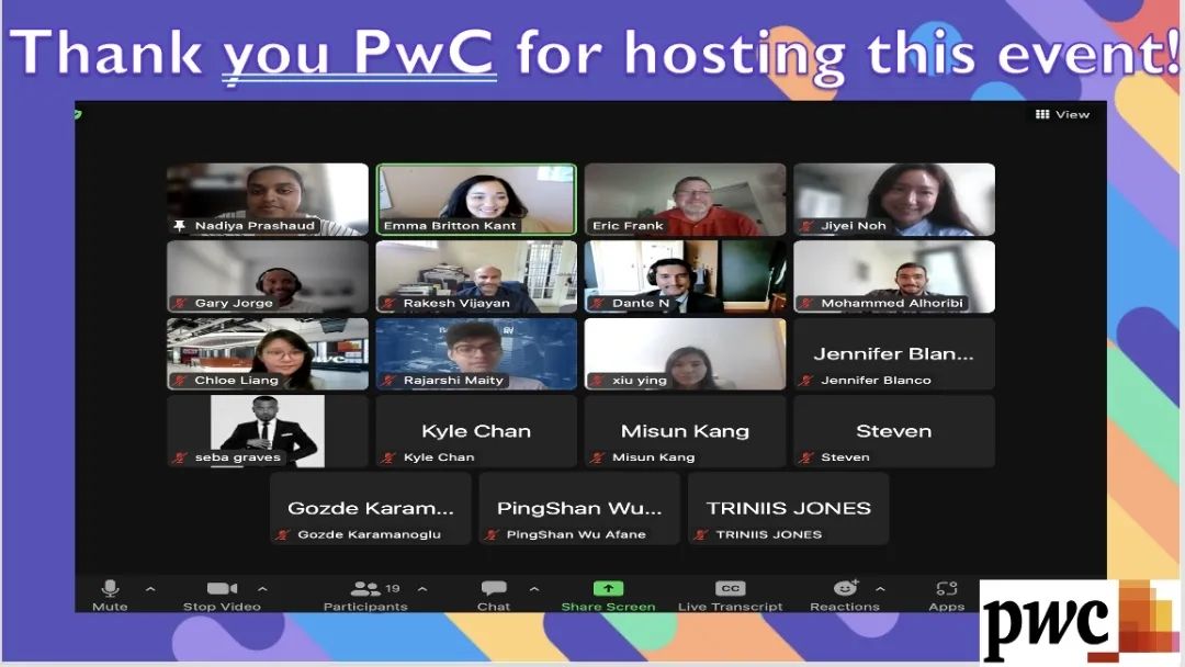 BaruchZGTS's tweet photo. We would like to give our thanks to Emma Britton-Kant, Eric Frank, Gary Jorge, Rakesh Vijayan, Mohammed Alhoribi, and Chloe Liang! Thank you for sharing your experience within the different service lines and company culture! We look forward to hosting more events with PwC soon! https://t.co/YlHBe0Po4y
