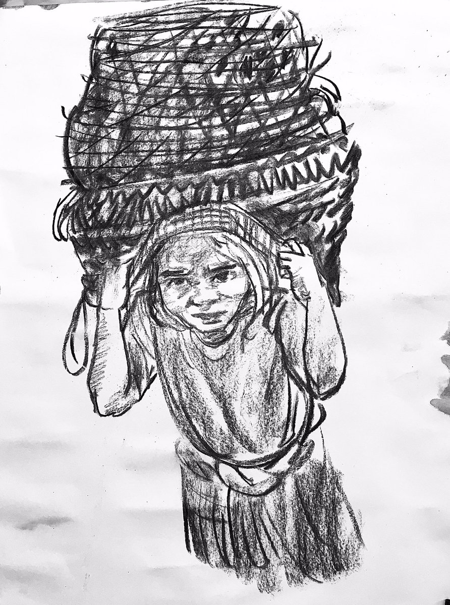 Charcoal on paper A3