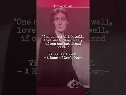 ZeroPaperCuts's tweet photo. https://t.co/4IPJXuFCPP One cannot think well, love well, sleep well, if one has not dined well.   Virginia Woolf.  - A Room of One's Own-
#food #love #VirginiaWoolf #famous #quotes #shorts #quote #speech #short #natural #voice #reading #books #book #audiobook #audiobooks https://t.co/tnWM5IVD3k