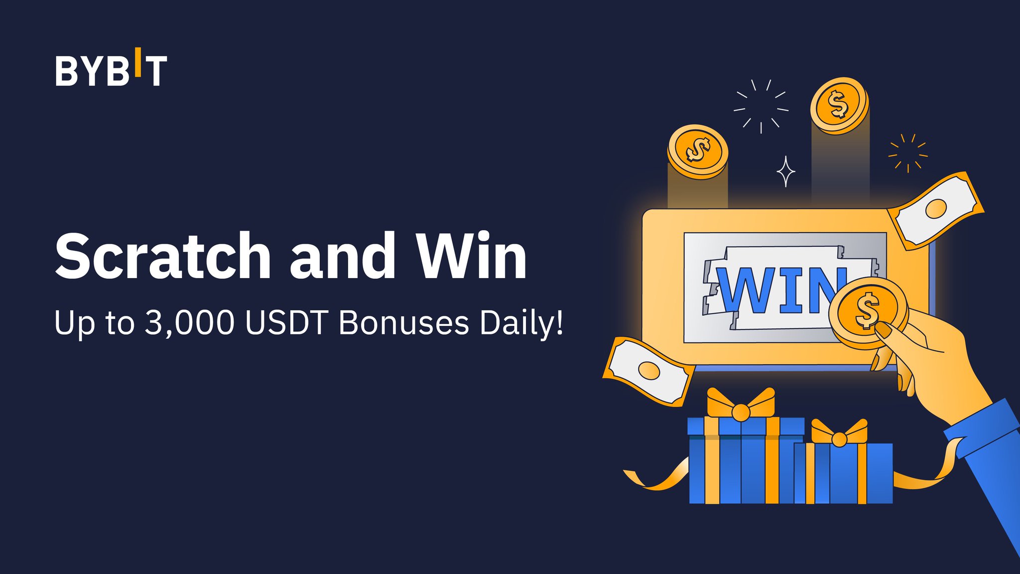 Bybit on Twitter: "📣 #Bybit Earn Bash: Scratch & Win From a $1,000,000 ...
