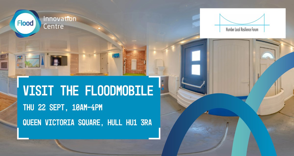 Come and see  #Floodmobile in #Hull today and get free advice from our team of experts. It's fitted with 50+ different examples of #propertyfloodresilience measures that can be installed in homes and businesses premises.
@floodmary 
@Hullccnews 
@LivingWithH2O 
@EnvAgencyYNE