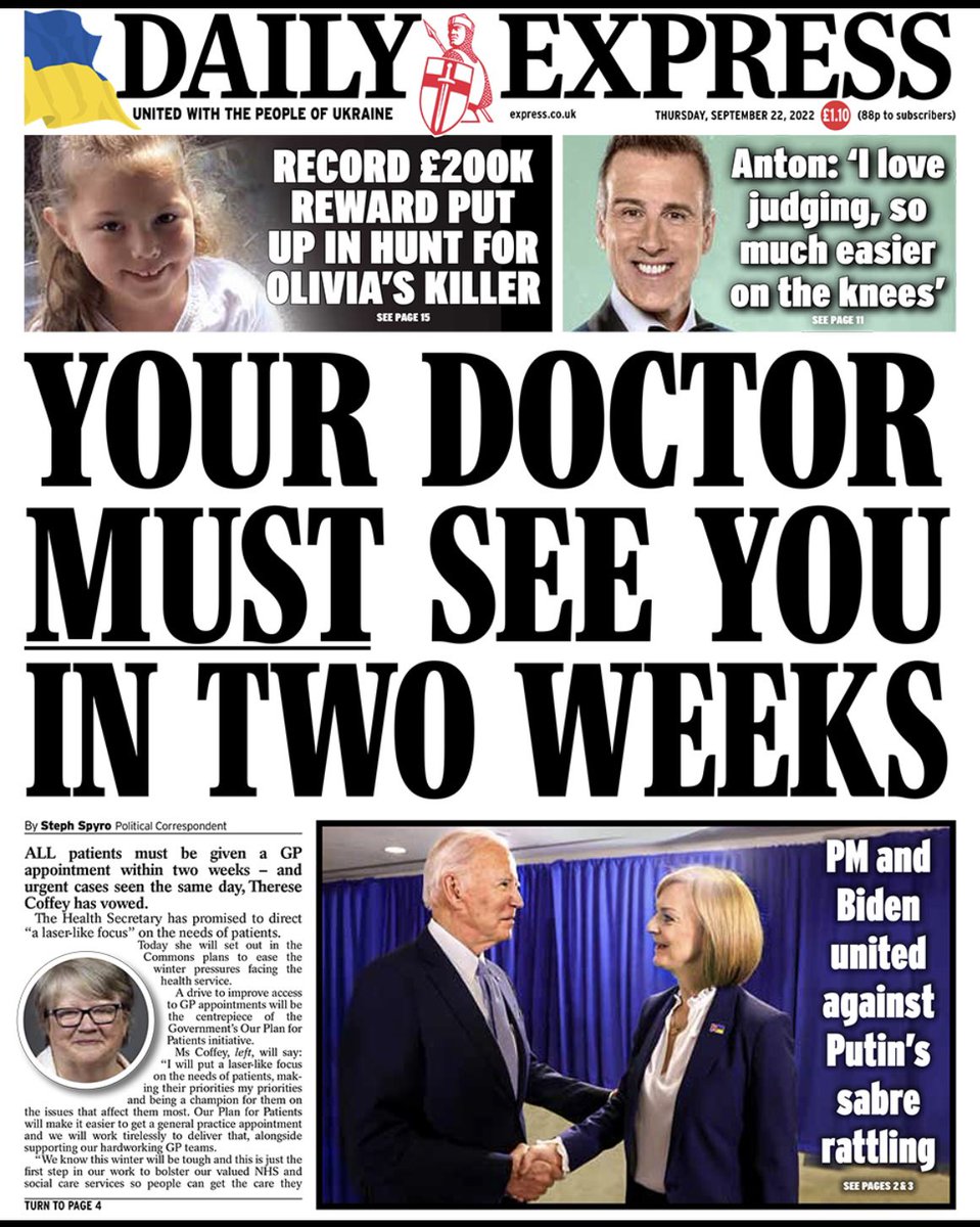markbritnell's tweet photo. Good call @theresecoffey to side with patients in light of public satisfaction surveys. Also good news that pharmacies allowed to do more: they should become the front door of the NHS. However, all of these promises are pie in the sky without a workforce plan, especially for GPs. https://t.co/2kIb0Km2cR