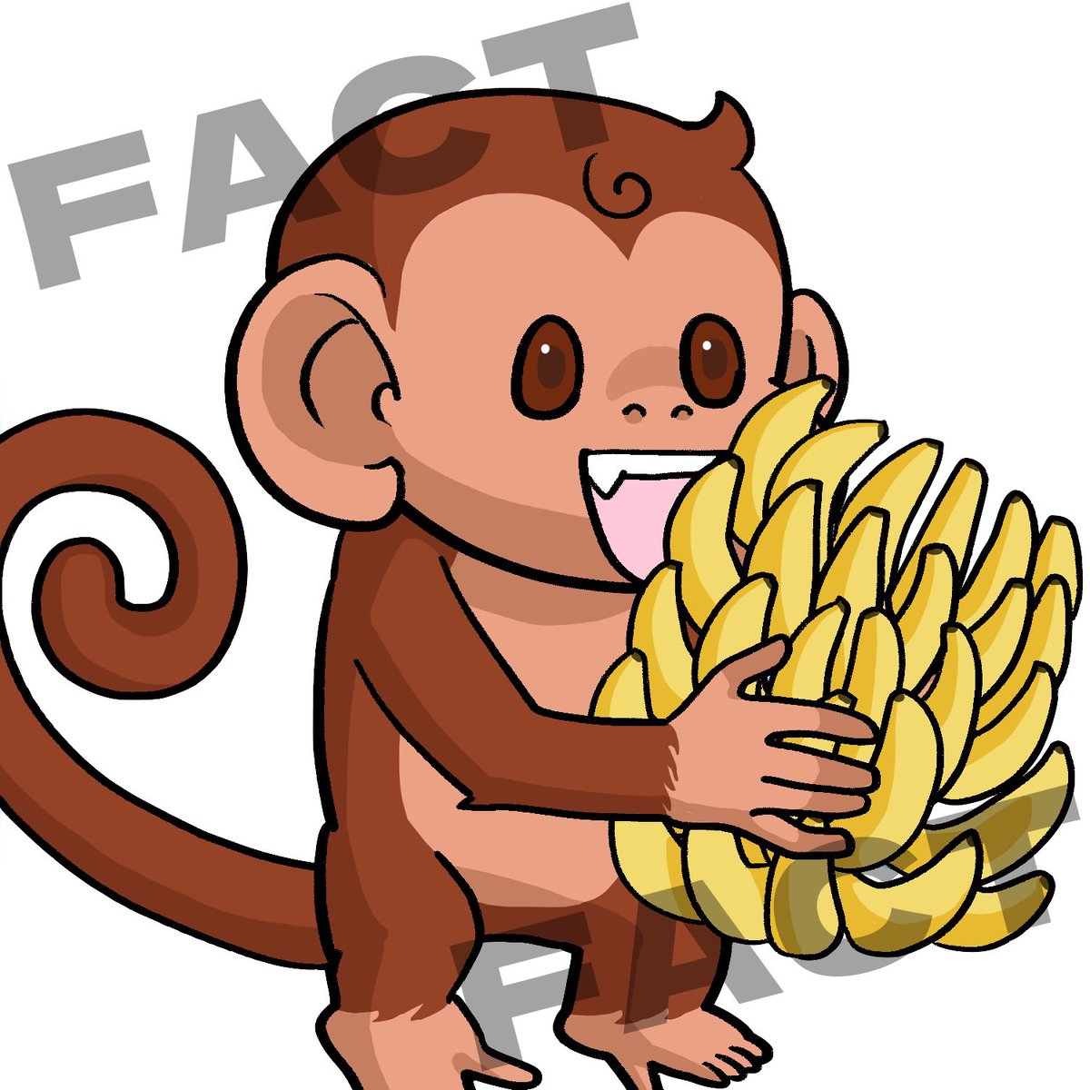 fact_nft's tweet image. FACT 2nd Collection
「FACTの森」

今日の紹介はサルの「ハクロウ」です！

名前：ハクロウ
特徴：陽気で明るい                                           バナナが大好物。満月とお酒には要注意
指定の覚醒アイテムあり

#FACT #NFT #FACTの森 #HAKUROU #ハクロウ