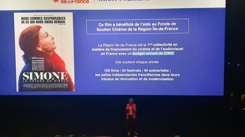 RudyDuc's tweet photo. Avant-première de "Simone, le voyage du siècle" grâce au soutien de région @iledefrance. 
2 actrices talentueuses qui racontent la vie incroyable de Simone Veil, femme inspirante &amp; importante pour la France et l'Europe 🙏🏻👏🏻. Quel beau témoignage @vpecresse #Cinema #veil #History https://t.co/GzqzsRvJGH