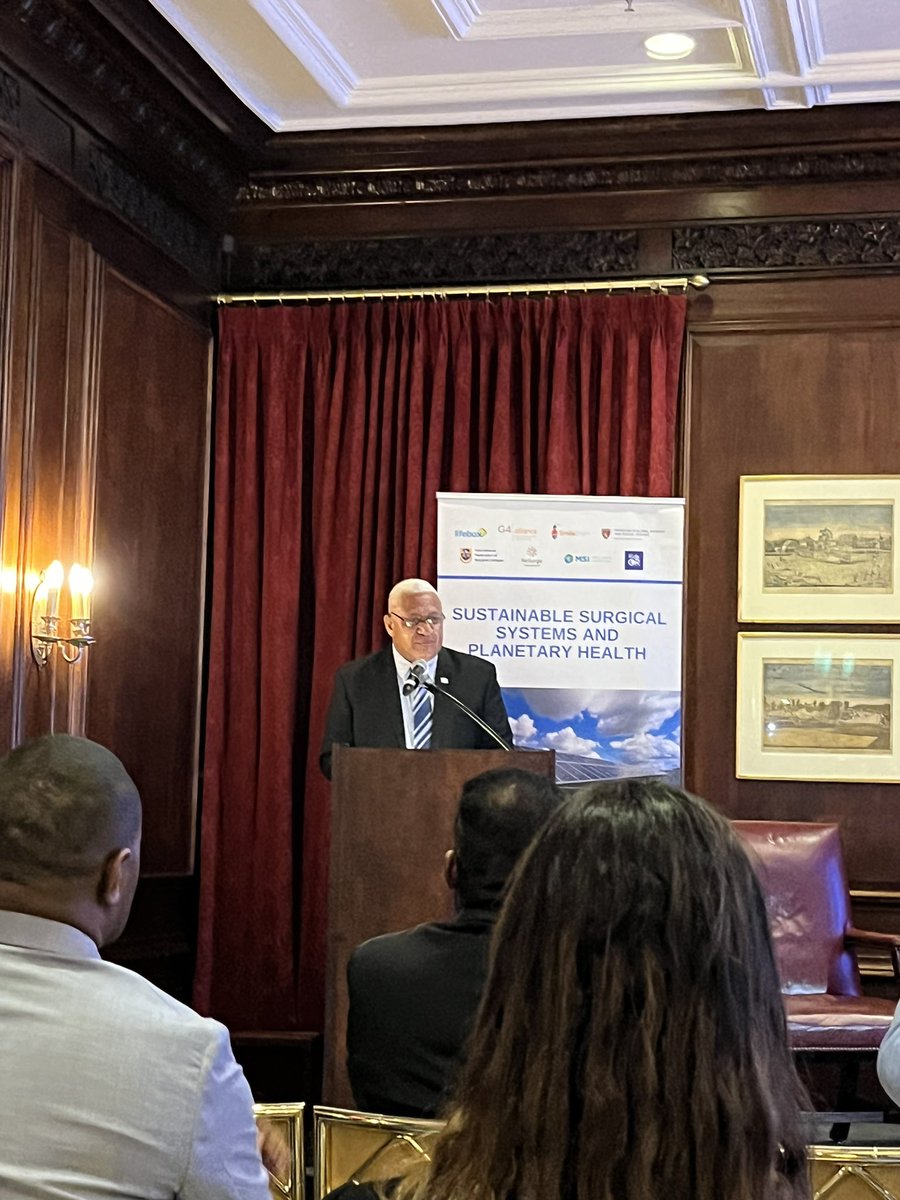 On the side of #UNGA77 discussing the intersection of #surgicalsystems and #planetaryhealth. Surgery, climate change and #UHC are inextricably linked. We need to develop sustainable surgical systems!