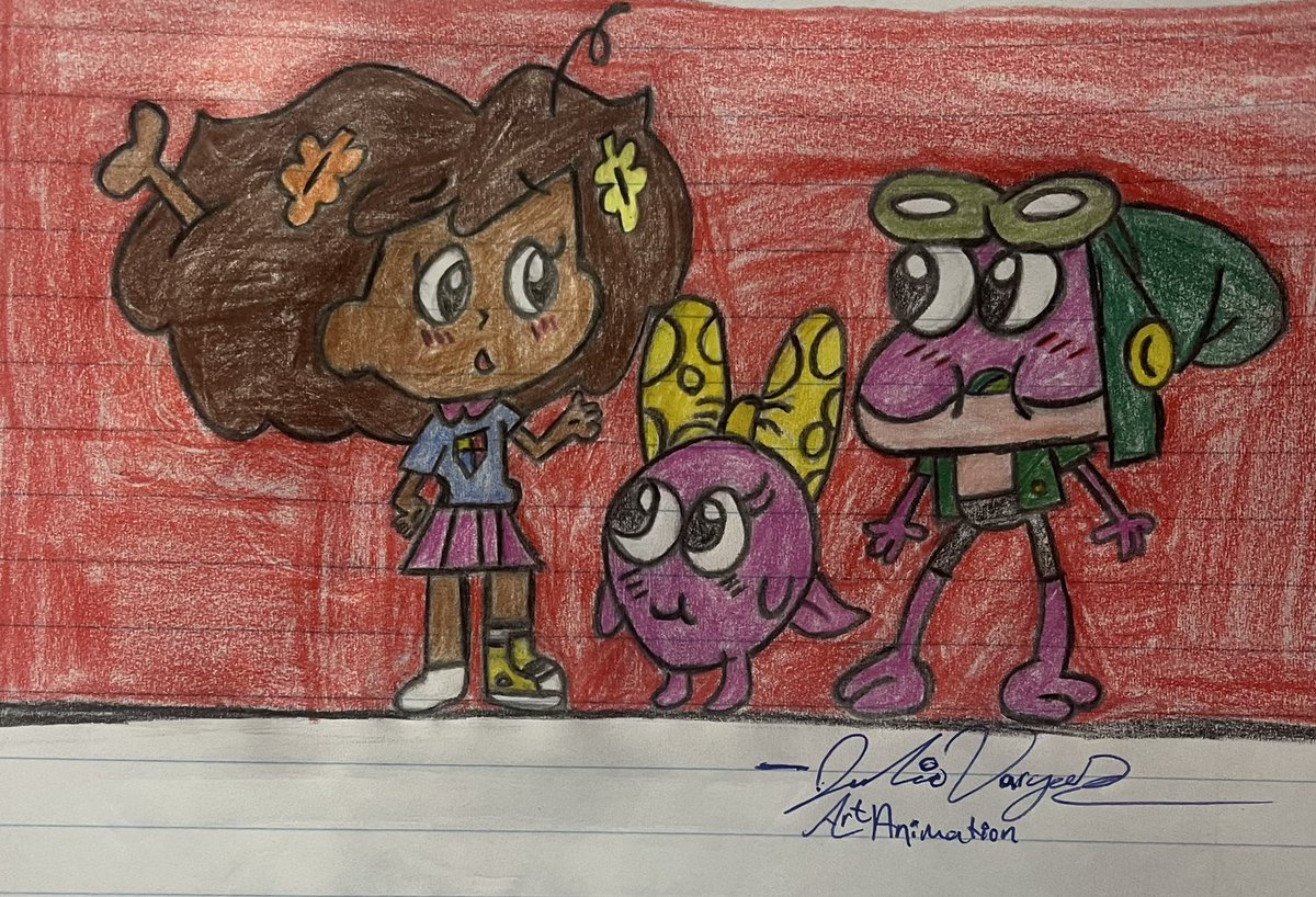 JuliosArtStudio's tweet photo. Well here it is I drew the Chibi versions of Anne Sprig and Polly from Amphibia I’m really proud of this drawing as it was my first time drawing sprig and Polly first with their Chibi versions ����🐸✌️#Amphibia #Anneboonchy #SprigPlanter #PollyPlanter @Radrappy #Chibiverse https://t.co/uPqh8Cy9Jh