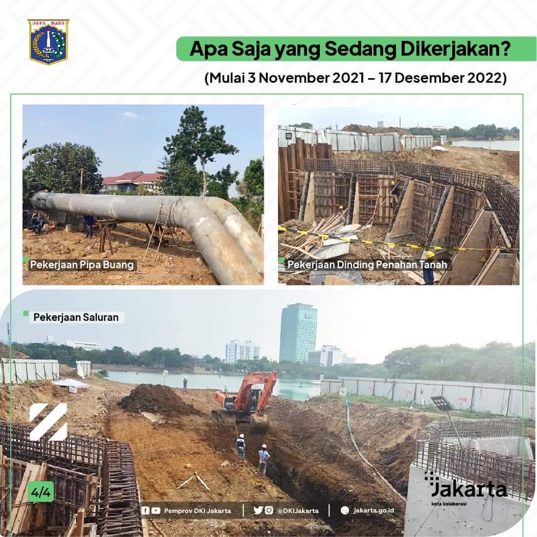 DKIJakarta's tweet photo. Progres status pekerjaan Polder Pulomas telah mencapai sekitar 61,68%.
Kegiatan pembangunan tersebut untuk memastikan proses pengerjaan 942 Project sebagai program pengendalian banjir di Provinsi DKI Jakarta berjalan lancar.
#operasisiagaibukota #dinassda #welovejakarta https://t.co/3FB2Y51VVx