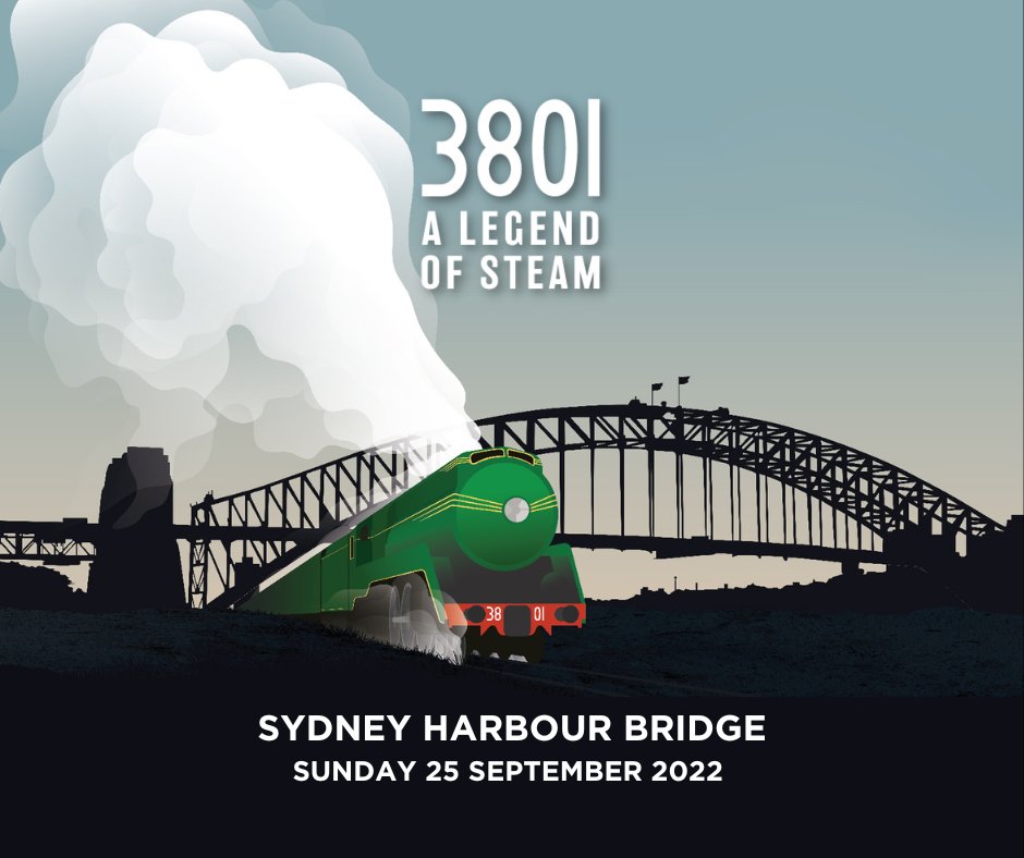For the very first time, Steam Locomotive 3801 will cross the Sydney Harbour Bridge this Sunday 25 September. 

Learn more: bit.ly/3QZzjsJ

#sydneyharbour #sydneyharbourbridge #thnsw #transportheritageexpo