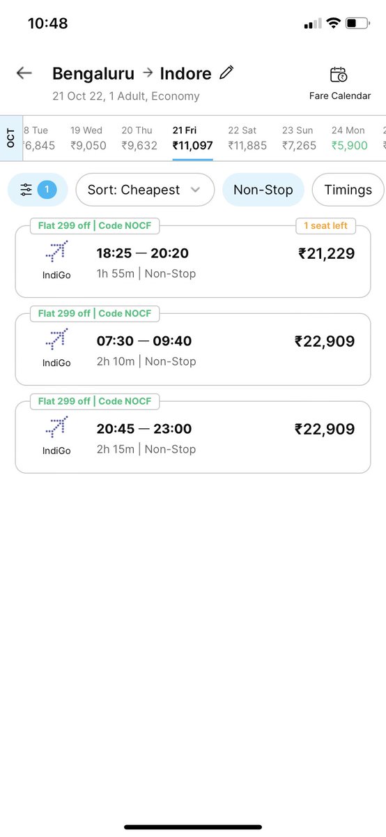 There used to be a time when BLR-IDR route has 7-8 direct flights including <a href="/AirAsiaIndia/">AirAsia India</a>, #goair &amp; even @airvistara, but now since covid it’s only <a href="/IndiGo6E/">IndiGo</a> n their monopoly. Could not understand why other players aren’t flying on this route?