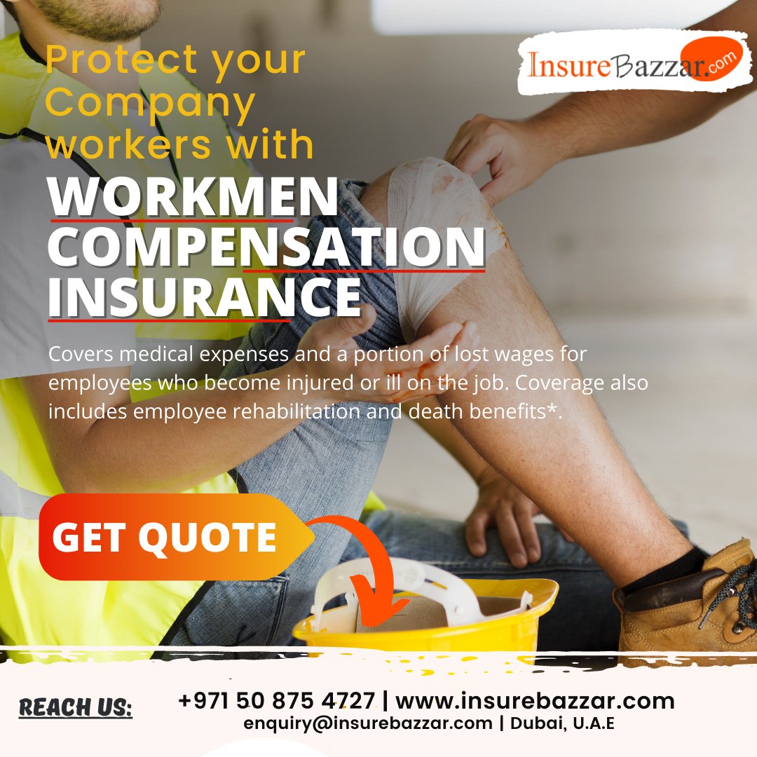 InsureBazzar's tweet image. Protect your company workers with Workmen Compensation Insurance 

For more details &amp;amp; Quote 
visit us :
insurebazzar.com
.
Follow @InsureBazzar    
     
#workmencompensation #workmencompensationinsurance #insurance #insurancenews #workmancompensation #workmanship