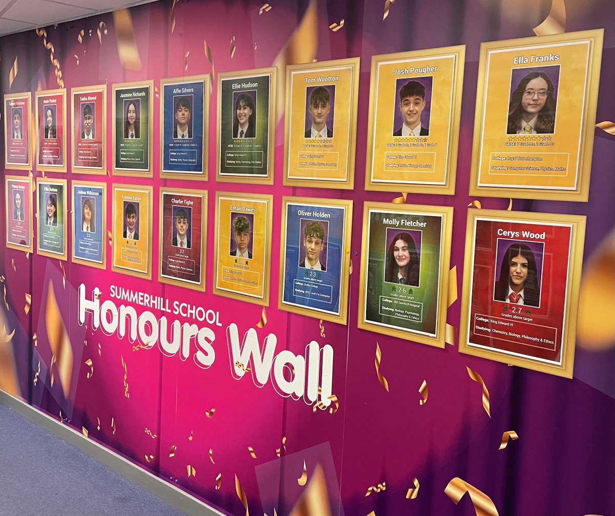 SummerhillSch's tweet image. Proud to present…
Our new Honours Wall, celebrating students outstanding results and students making amazing progress 👏🏻
Our Achievement Wall recognising students in a range of areas from, supporting the community, winning talent shows, sporting achievements and much more 👏🏻