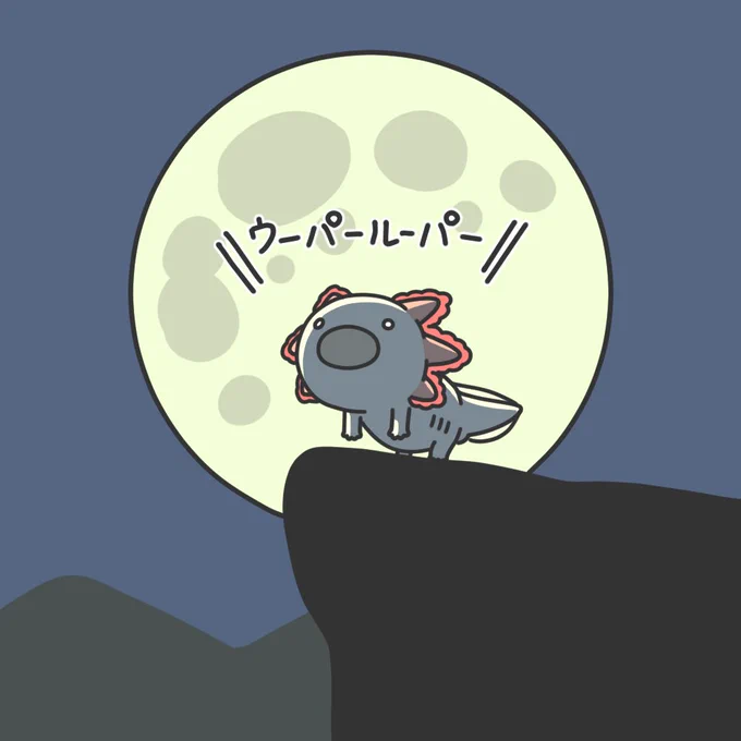 遠吠えするウーパールーパー 