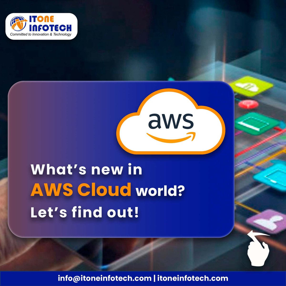 itoneinfotech's tweet photo. AWS is constantly adding new capabilities so you can leverage the latest technologies to experiment &amp; innovate more quickly. This post shows how ITOne Infotech is adapting to these changes. 
https://t.co/WEQ1ABfQtZ 

#amazonwebservices #AWS #CloudComputing #technews #itone https://t.co/4vCUNF7vCm