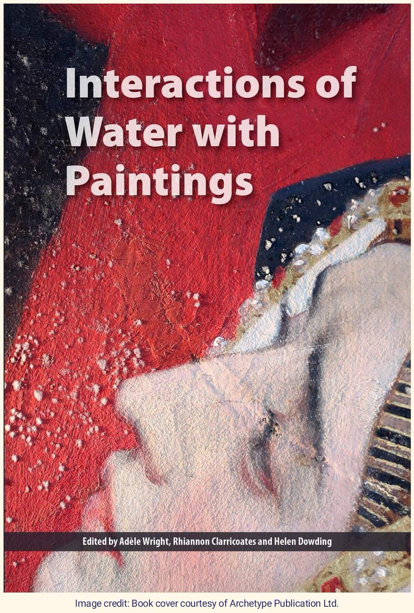 IIC_'s tweet photo. The book “Interactions of Water with Paintings” invites you to read through various contributions in which the main character is the two-faced protagonist: water… a dangerous element and a valued tool in conservation treatments. 

Read the review in #NewsInConservation issue 91! https://t.co/3qUaWceEL9