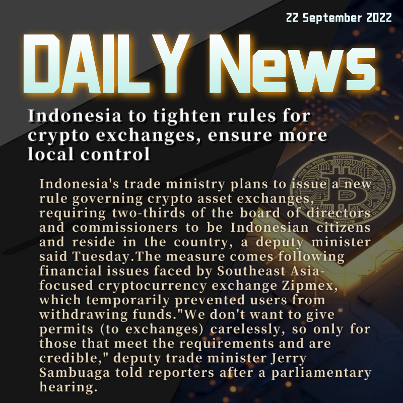 Indonesia to tighten rules for crypto exchanges, ensure more local control

✅ Follow 
<a href="/thesecurecrypto/">Secure Crypto</a> 

#CryptoNews #news #dailycrypto