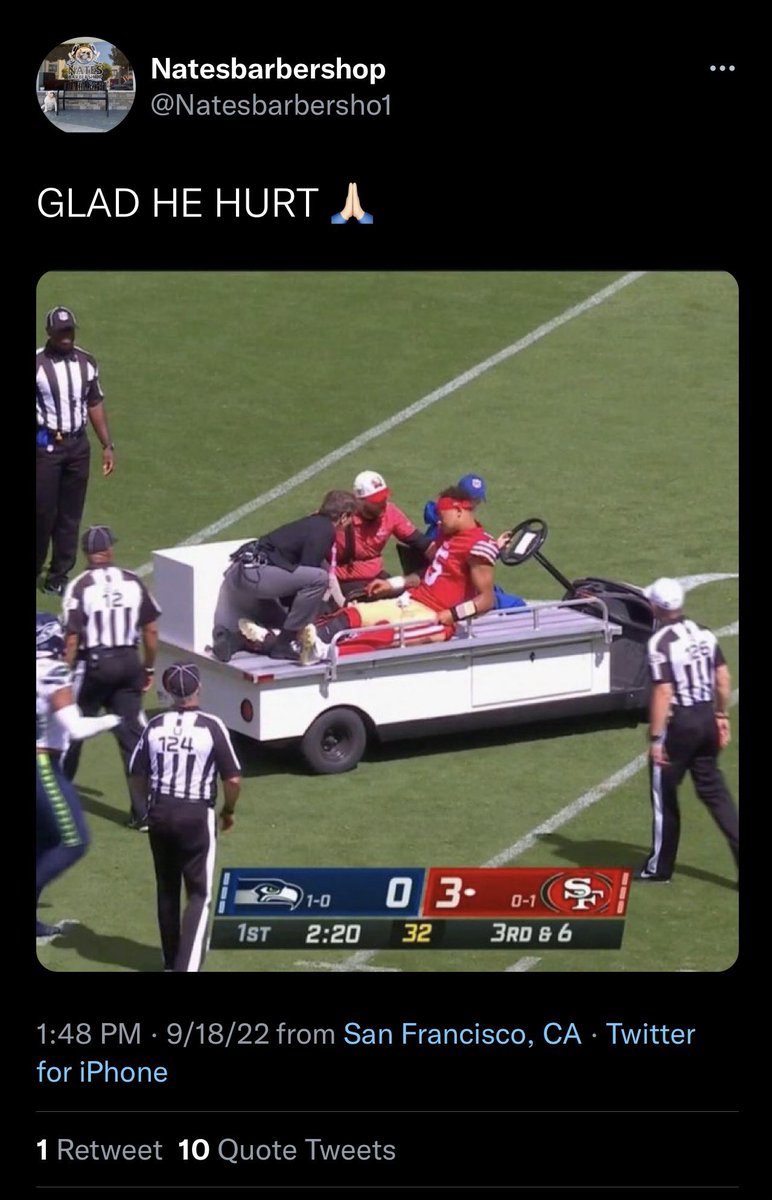 cgruthless1's tweet photo. This is the type of 49ers fan I can't respect or condone. https://t.co/lyRmqfw3Nm