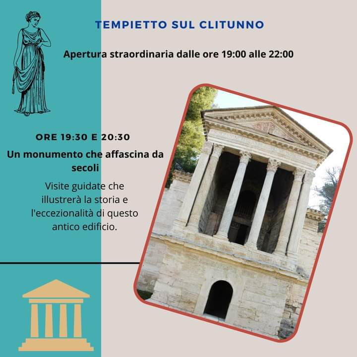 #GEP2022

Non perdete l'ultima apertura serale della stagione... 

Un'occasione unica per ammirare lo splendore del Tempietto al chiaro di luna 😎

#ministerodellacultura
#DirezioneRegionaleMuseiUmbria
#comunedicampellosulclitunno