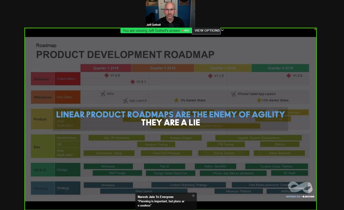 agileindia's tweet photo. "Just because we made a plan doesn't mean it all makes sense" - @jboogie in his #AgileIndia 2022 keynote.

#ContinuousSystems #CustomerCentric #Roadmapping #CustomerObsession #live https://t.co/DRNFzcEEd5